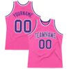 Custom Pink Purple-White Authentic Throwback Basketball Jersey