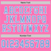 Custom Pink Light Blue-White Mesh Authentic Football Jersey