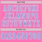 Pink0173-3 Custom Pink Light Blue-White Mesh Authentic Football Jersey