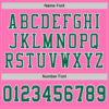 Custom Pink Kelly Green-White Mesh Authentic Football Jersey