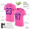 Custom Pink Purple Mesh Authentic Football Jersey