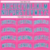Custom Pink Teal-White Authentic Throwback Basketball Jersey