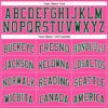 Custom Pink White Pinstripe Green-White Authentic Basketball Jersey