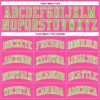 Custom Pink White Pinstripe Neon Green-White Authentic Basketball Jersey