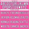 Custom Pink White-Navy Mesh Authentic Football Jersey