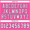 Custom Pink White-Navy Mesh Authentic Football Jersey