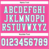 Custom Pink White-Aqua Mesh Authentic Football Jersey