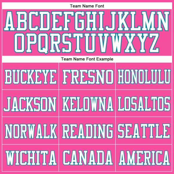 Custom Pink White-Teal Mesh Authentic Football Jersey