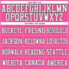 Custom Pink White-Green Mesh Authentic Football Jersey