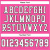 Custom Pink White-Green Mesh Authentic Football Jersey