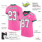 Pink0269-1 Custom Pink White-Kelly Green Mesh Authentic Football Jersey