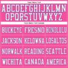 Custom Pink White-Purple Mesh Authentic Football Jersey