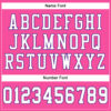 Custom Pink White-Purple Mesh Authentic Football Jersey