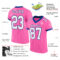 Pink0272-1 Custom Pink White-Royal Mesh Authentic Football Jersey
