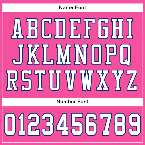 Custom Pink White-Royal Mesh Authentic Football Jersey