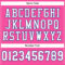 Pink0272-3 Custom Pink White-Royal Mesh Authentic Football Jersey