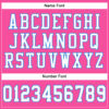 Custom Pink White-Powder Blue Mesh Authentic Football Jersey