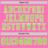 Custom Pink Neon Green-White Mesh Authentic Football Jersey