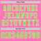 Pink0276-3 Custom Pink Neon Green-White Mesh Authentic Football Jersey