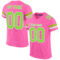 Pink0276 Custom Pink Neon Green-White Mesh Authentic Football Jersey