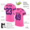 Pink0278-1 Custom Pink Purple-Black Mesh Authentic Football Jersey