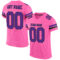 Pink0278 Custom Pink Purple-Black Mesh Authentic Football Jersey