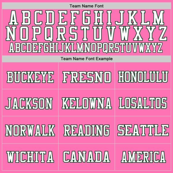 Custom Pink Green-White Mesh Authentic Football Jersey