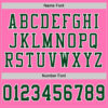 Custom Pink Green-White Mesh Authentic Football Jersey