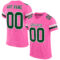 Pink0279 Custom Pink Green-White Mesh Authentic Football Jersey