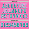 Custom Pink Teal-White Mesh Authentic Football Jersey