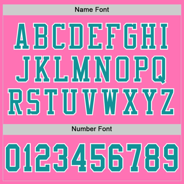 Custom Pink Teal-White Mesh Authentic Football Jersey