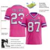Custom Pink White-Purple Authentic Football Jersey
