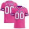 Custom Pink White-Purple Authentic Football Jersey
