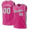 Custom Pink White-Kelly Green Authentic Throwback Basketball Jersey