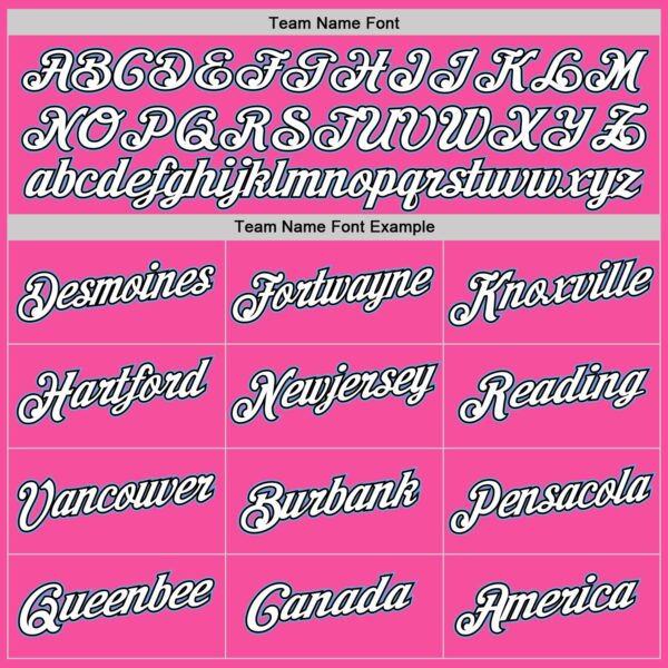 Custom Pink Black-Light Blue Authentic Throwback Basketball Jersey