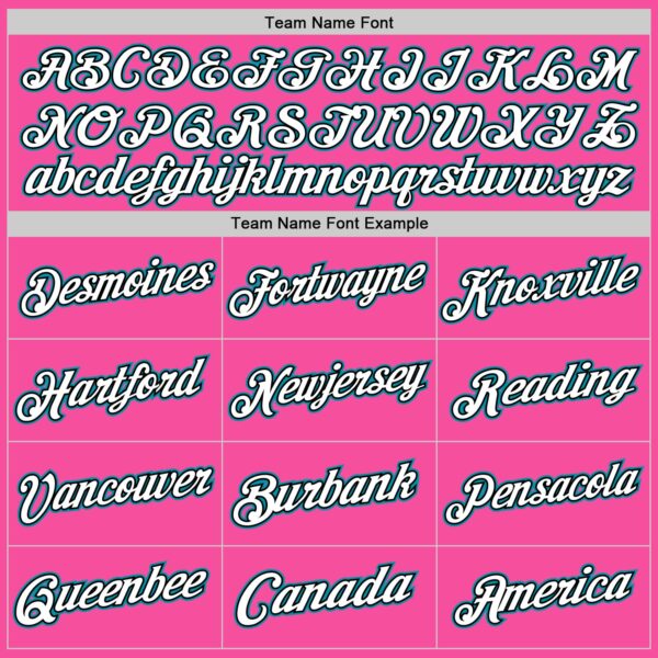 Custom Pink Black-Teal Authentic Throwback Basketball Jersey