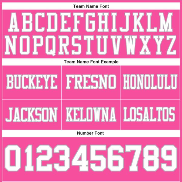 Custom Pink White-Gray Authentic Football Jersey