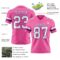 Pink0427-2 Custom Pink White-Purple Authentic Football Jersey