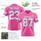 Pink0429-2 Custom Pink White-Light Blue Authentic Football Jersey
