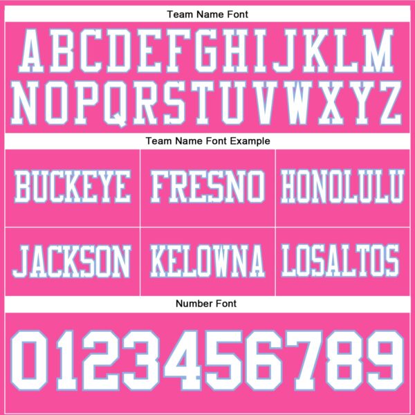 Custom Pink White-Light Blue Authentic Football Jersey