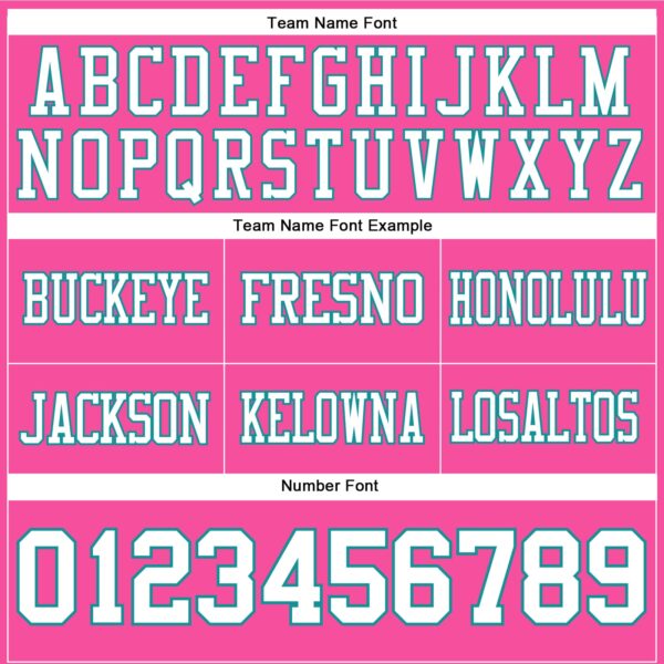 Custom Pink White-Teal Authentic Football Jersey