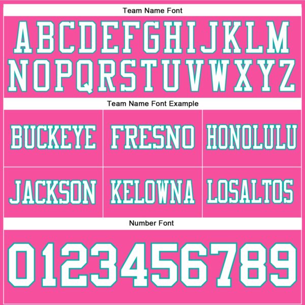 Custom Pink White-Aqua Authentic Football Jersey