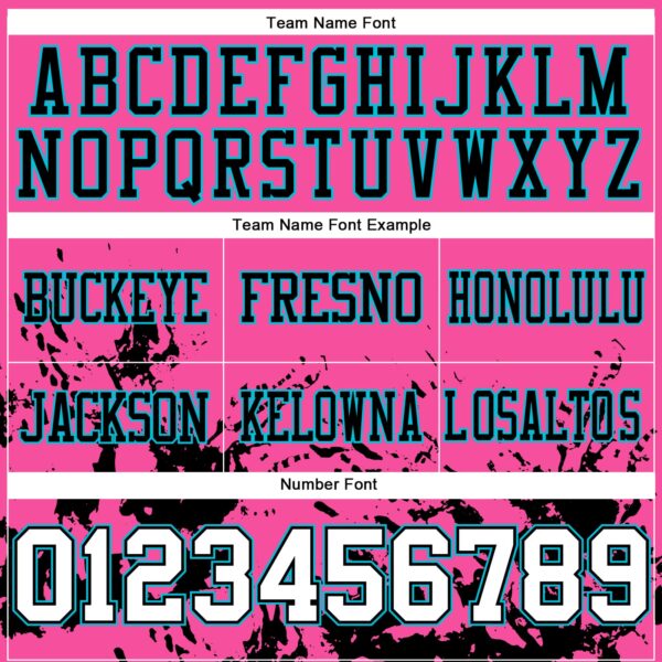 Custom Pink White Black-Lakes Blue 3D Pattern Splash Authentic Football Jersey