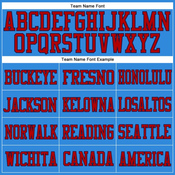 Custom Powder Blue Red-Navy Mesh Authentic Football Jersey