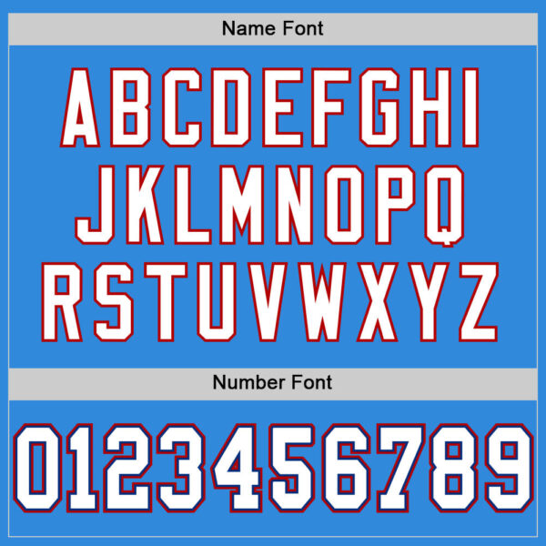 Custom Powder Blue White-Red Mesh Authentic Football Jersey