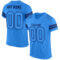 PowderBlue0088 Custom Powder Blue Powder Blue-Navy Mesh Authentic Football Jersey