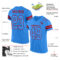 Custom Powder Blue Powder Blue-Red Mesh Authentic Football Jersey