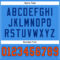 PowderBlue0092-3 Custom Powder Blue Orange-Royal Mesh Authentic Football Jersey