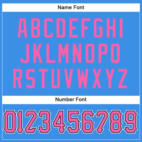 PowderBlue0096-3 Custom Powder Blue Pink-Black Mesh Authentic Football Jersey