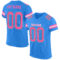 PowderBlue0096 Custom Powder Blue Pink-Black Mesh Authentic Football Jersey